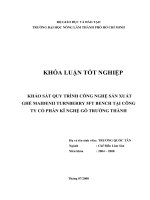     KHẢO SÁT QUY TRÌNH CÔNG NGHỆ SẢN XUẤT GHẾ MAIDENII TURNBERRY 5FT BENCH TẠI CÔNG   TY CỔ PHẦN KĨ NGHỆ GỖ TRƯỜNG THÀNH   