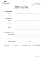 Phiếu đăng kí sử chữa nâng cấp máy tính Phiếu xây dựng