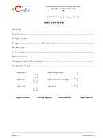 K006 don xin nghi phep  hành chính xây dựng