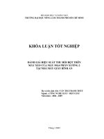   ĐÁNH GIÁ HIỆU SUẤT THU HỒI BỘT TRÊN  MÁY XEO CỦA MÁY MG4 PHÂN XƯỞNG 2   TẠI NHÀ MÁY GIẤY BÌNH AN     