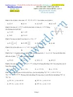 Đề thi thử THPT 2018 môn Toán Trường THPT chuyên Thái Bình Lần 5 File word Có đáp án Có lời giải chi tiết