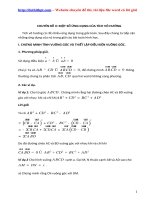 TÍCH vô HƯỚNG   một số ỨNG DỤNG của TÍCH vô HƯỚNG file word 