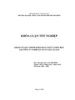    KHẢO SÁT QUÁ TRÌNH KIỂM SOÁT CHẤT LƯỢNG BỘT TẠI CÔNG TY TNHH SẢN XUẤT GIẤY GLATZ     