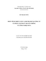   PHÂN TÍCH CHIẾN LƯỢC CẠNH TRANH TẠI CÔNG TY  CỔ PHẦN TẬP ĐOÀN TRUYỀN THÔNG   VÀ CÔNG NGHỆ NOVA     