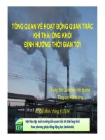 TỔNG QUAN VỀ HOẠT ĐỘNG QUAN TRẮC KHÍ THẢI ỐNG KHÓI ĐỊNH HƯỚNG THỜI GIAN TỚI