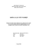       KHẢO SÁT KHẢ NĂNG SINH SẢN CỦA HEO NÁI LỨA ĐẦU VÀ LỨA HAI THUỘC MỘT SỐ NHÓM GIỐNG TẠI XÍ  NGHIỆP CHĂN NUÔI XUÂN PHÚ TỈNH ĐỒNG NAI 