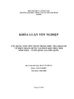    ỨNG DỤNG ẢNH VIỄN THÁM TRONG ĐIỀU TRA KHOANH VẼ HIỆN TRẠNG RỪNG TẠI PHÂN KHU PHỤC HỒI           SINH THÁI   VƯỜN QUỐC GIA PHÚ QUỐC    