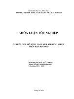       NGHIÊN CỨU MÔ HÌNH TOÁN NHẢ ẨM ĐẲNG NHIỆT TRÊN HẠT ĐẬU ĐEN       
