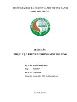 Báo cáo thực tập truyền thông môi trường