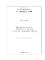 Công ty luật hợp danh theo pháp luật việt nam từ thực tiễn Thành phố Hồ Chí Minh