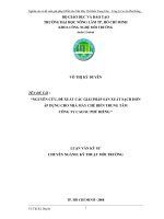 “NGUYÊN CỨU, ĐỀ XUẤT CÁC GIẢI PHÁP SẢN XUẤT SẠCH HƠN   ÁP DỤNG CHO NHÀ MÁY CHẾ BIẾN TRUNG TÂM   CÔNG TY CAO SU PHÚ RIỀNG ” 