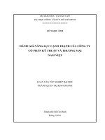 ĐÁNH GIÁ NĂNG LỰC CẠNH TRẠNH CỦA CÔNG TY  CỔ PHẦN KỸ THUẬT VÀ THƯƠNG MẠI   NAM VIỆT    