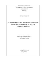 KẾ TOÁN NGHIỆP VỤ HUY ĐỘNG VỐN TẠI NGÂN HÀNG THƯƠNG MẠI CỔ PHẦN QUỐC TẾ VIỆT NAM   CHI NHÁNH ĐỒNG NAI  