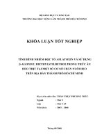    TÌNH HÌNH NHIỄM ĐỘC TỐ AFLATOXIN VÀ SỬ DỤNG  AGONIST, DIETHYLSTILBETROLTRONG THỨC ĂN   HEO T HỊT TẠI MỘT SỐ CƠ SỞ CHĂN NUÔI HEO TRÊN ĐỊA BÀN THÀNH PHỐ HỒ CHÍ MINH      