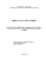     KHẢO SÁT QUY TRÌNH CÔNG NGHỆ TRANG SỨC BỀ MẶT VÁN MDF TẠI NHÀ MÁY TINH CHẾ ĐỒ GỖ XUẤT KHẨU      SATIMEX    