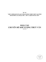 ĐIỀU CHỈNH, BỔ SUNG QUY HOẠCH PHÁT TRIỂN THỦY LỢI TỈNH KHÁNH HÒA GIAI ĐOẠN 2015 – 2025 VÀ ĐỊNH HƯỚNG 2035