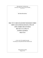 THỰC TẾ VÀ MỘT SỐ GIẢI PHÁP NHẰM HOÀN THIỆN CHIẾN LƯỢC KINH DOANH HÀNG CÔNG SỞ   CÔNG NGHIỆP CHO SẢN PHẨM  DỆT MAY CỦA CÔNG TY   CỔ PHẦN TẬP ĐOÀN  THÁI TUẤN   