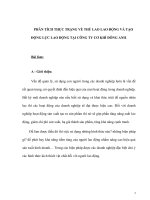Phân tích thực trạng về thù lao lao động và tạo động lực lao động tại công ty cơ khí đông anh