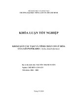     KHẢO SÁT CẤU TẠO VÀ TÍNH CHẤT CƠ LÝ HÓA  CỦA GỖ PYINKADO ( Xylia dolabriformis)     