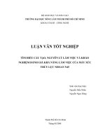  TÌM HIỂU CẤU TẠO, NGUYÊN LÝ LÀM VIỆC VÀ KHẢO NGHIỆM ĐÁNH GIÁ KHẢ NĂNG LÀM VIỆC CỦA MÁY XÚC  THỦY LỰC NISSAN N45   