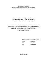   KHẢO SÁT PHẨM CHẤT TINH DỊCH, KHẢ NĂNG SINH SẢN CỦA CÁC GIỐNG NỌC TẠI TRẠI HEO GIỐNG   CAO SẢN KIM LONG 