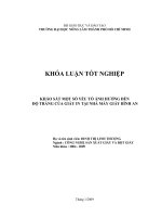       KHẢO SÁT MỘT SỐ YẾU TỐ ẢNH HƯỞNG ĐẾN  ĐỘ TRẮNG CỦA GIẤY IN TẠI NHÀ MÁY GIẤY BÌNH AN     