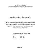      PHÂN LẬP VÀ ỨNG DỤNG KỸ THUẬT PCR ĐỂ PHÁT HIỆN MYCOPLASMA HYOPNEUMONIAE, SO SÁNH MỨC ĐỘ GÂY  BỆNH CỦA MYCOPLASMA HYOPNEUMONIAE TRÊN  HEO CAI SỮA VÀ HEO THỊT 