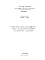 DAO VAN HOA a  NGHIÊN CỨU, ĐÁNH GIÁ, KHẢO NGHIỆM CHẤT LUỢNG LÀMVIỆC CỦA MÁY TRỒNG MÍA    BÁN TỰ ĐỘNG SKY2 TẠI TÂY NINH    