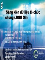 Sáng kiến dữ liệu tổ chức chung (JODI Oil) - Hội thảo về Cơ sở pháp lý trong thu thập dữ liệu năng lượng
