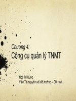 Slide bài giảng môn quản lý tài nguyên thiên nhiên: Công cụ chính sách