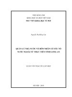 Quản lý nhà nước về hôn nhân có yếu tố nước ngoài từ thực tiễn tỉnh Long An