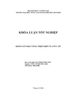    KHẢO SÁT KHẢ NĂNG TRỘN HỢP CỦA PVC, PE       