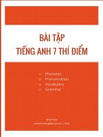 sach bai tap tieng Anh lop 7 thi diem