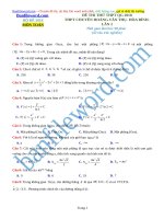 Đề thi thử THPT 2018 môn Toán Trường THPT chuyên Hoàng Văn Thụ Hòa Bình Lần 2 File word Có đáp án Có lời giải chi tiết