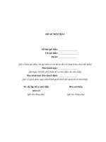 Biểu mẫu Hồ sơ mời thầu mua sắm thiết bị