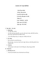 giáo án tạo hình- nặn cái bát theo mẫu 3t