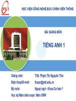 Slide bài giảng môn tiếng anh: Học viện bưu chính viễn thông