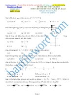 Đề thi thử THPT 2018 môn Toán Trường THPT chuyên ĐH Vinh Nghệ An Lần 1 File word Có đáp án Có lời giải chi tiết