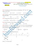 Đề thi thử THPT 2018 môn Toán Trường THPT chuyên Lê Khiết Quảng Ngãi Lần 1 File word Có đáp án Có lời giải chi tiết