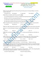 Đề thi thử THPT 2018 môn Lí Sở GDĐT Bắc Giang File word Có đáp án Có lời giải chi tiết