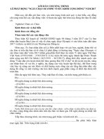 Kịch bản chương trình ngày chạy olympic vì sức khỏe toàn dân