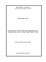 Thu hồi đất vì mục tiêu phát triển kinh tế   xã hội  pháp luật và thực tiễn tại tỉnh cà mau 