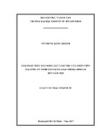 Giải pháp thúc đẩy động lực làm việc của nhân viên tại công ty TNHH xây dựng giao thông bình an đến năm 2020 