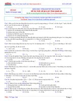 Đề thi thử THPTQG 2018 môn vật lí sở GD và ĐT Nghệ An  có giải chi tiết 