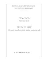 mối quan hệ giữa niềm tin, thái độ và ý định mua sắm trực tuyến