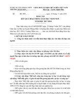 Mẫu báo cáo cuối năm học 17-18Mn