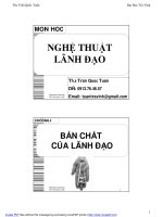 Bài giảng nghệ thuật lãnh đạo 