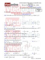 Đề thi thử tham khảo số 10   môn toán VTED 2018