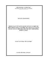 Pháp luật về ngân sách cấp xã và một số biện pháp nâng cao hiệu quả quản lý ngân sách cấp xã trên địa bàn huyện thới bình, tỉnh cà mau 