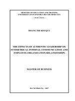The effects of authentic leadership on symmetrical internal communication and employee organization relationships 